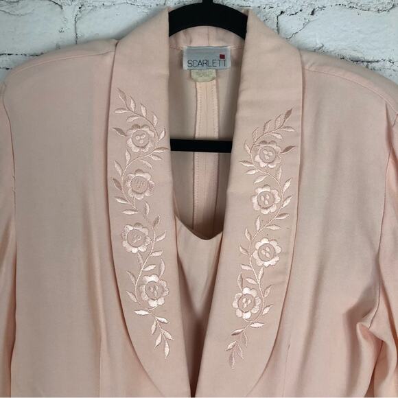 Vintage Scarlett Floral Embroidered Dress & Jacket Set - Picture 2 of 9
